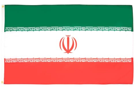 AZ FLAG Iran Flag 90x60 cm Iranian Banner Light Polyester 2 Grommets