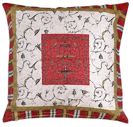 Bassetti OPLONTIS Kissenhülle zu Tischwäsche aus 100% Baumwolle, Panama-Gewebe in der Farbe Rot RB, Maße: 60x60 cm - 9322749
