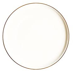 WAOCEO Dinner Plate Nordic Round Ceramic Pizza Plate Dinner Dessert Plates Solid Gold Rim Porcelain Glaze Western Steak Cake Tray Snack Dishe Dishes Plates (Color : 10 inch)