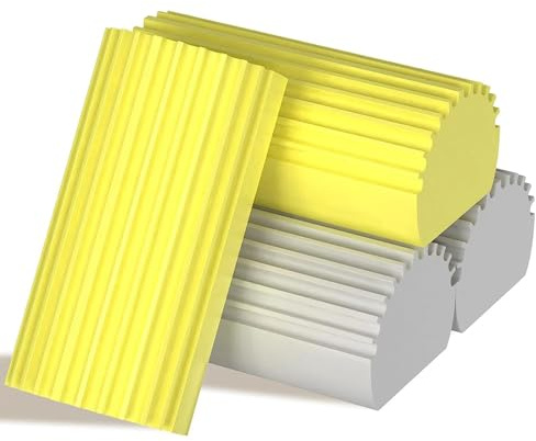 Csirnto 4 esponjas de polvo reutilizables para limpieza del hogar, para limpiar láminas, cubiertos, orificios de ventilación, barandillas y espejos, color gris