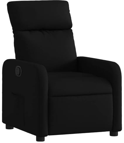 vidaXL Reclinerfåtölj svart tyg, liggfåtölj, fåtölj, justerbar fåtölj, liggfåtöljer, fåtöljer, justerbara fåtöljer, lutningsbar fåtölj