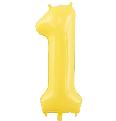 Number 1 Balloon Yellow Numbers Balloons 1 Birthday Party Foil Balloon 1 Decoration Support Helium-40inch