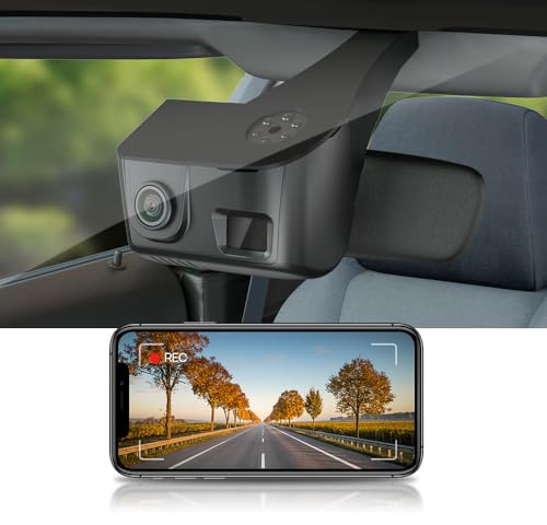 Fitcamx Dashcam 4K Passend für Audi (HD2-3760) Schwarz, 2160P Autokamera UHD Video WiFi, OEM Audi Zubehör, Parkmonitor, G-Sensor, Loop-Aufnahm, WDR Dasch-cam Auto, Plug & Play, mit 64 GB-Karte
