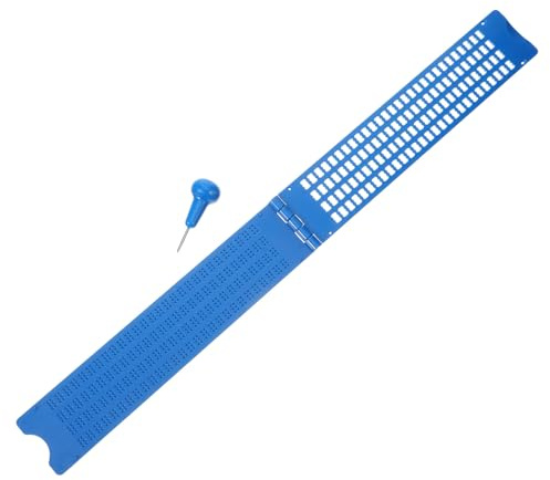 Healeved 1set Tavoletta Braille Plastica Con Punteruolo Kit Completo Per Scrittura Braille Per Persone Non Vedenti Utile e Portatile Per Apprendimento