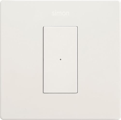 SIMON - KIT interruptor/conmutador conectivo de empotrar blanco, Simon 270, Interruptor de Pared Plano y Fino desde tu Smartphone, Incluye Marco, Tapa y Mecanismo, Color blanco