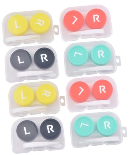 FOMIYES 8 Stück Kontaktlinsen Aufbewahrungsset Klein Aus Robustem Pp Material Mit Linsenhalter Reinigungselement Reiseetui Für Sichere Aufbewahrung Und Unterwegs