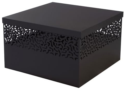 Feu du Jardin Edelstahl-Feuerstelle 'Cube 500', schwarz, 45 x 75 x 75 cm