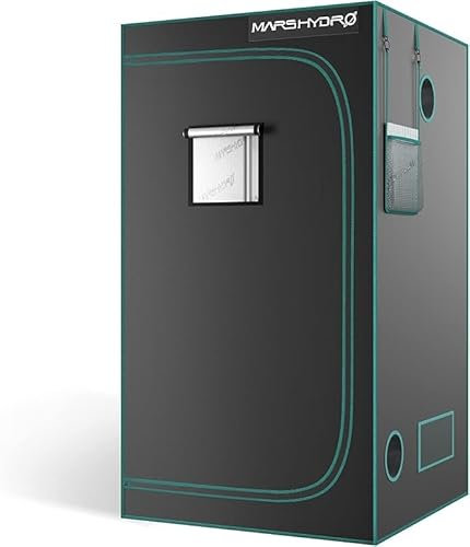 MARS HYDRO Tenda da coltivazione 3 x 3, 91,4 x 91,4 x 180,3 cm, in MylarGrow, con vassoio rimovibile per la coltivazione di piante da interno