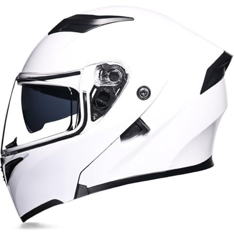 OZXDKJ Motorrad Lokomotive Helme, Motocross Helme, Vintage Motorrad Integralhelme, Mit Visier Motorradhelm, Herren Damen Motorrad DOT/ECE-Zulassung Klapphelme Für ATV Utv,L=(59-60cm),EE