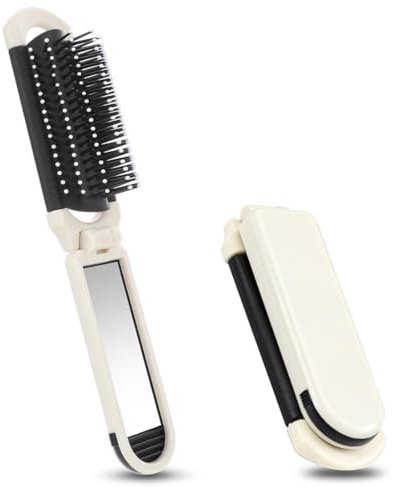 SGERUFZ Spazzola da Viaggio Portatile con Specchio Foldabile Mini per Capelli