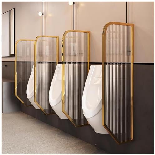 FLEPYHB Urinal-Trennwand-Trennwand, Herren-Urinal-Sichtschutzwand Mit Gehärtetem Glas, Wandmontierter Pubulischer Toiletten-Trennwand Für Hotels, Restaurants, Bars