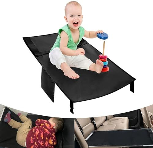 Flugzeug Ditzverlängerung Kinder, Flugzeug Fußstütze Gadgets Faltbar Reise Gadgets 31 x 17 in Verstellbare Bett Fußhängematte Kissen für Kurzstrecken Flugreisen Auto