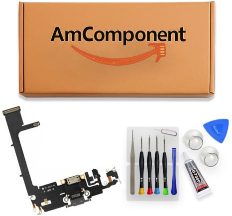 AmComponent - DOCK di ricambio per IPHONE 11 PRO CONNETTORE CARICA RICARICA MICROFONO FLAT USB verde | Componente di ricambio con prestazioni a lunga durata con il dispositivo