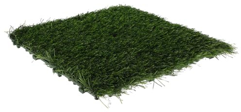 HEMOTON Kunstrasenfliesen Für Terrasse Und Balkon Leicht Zu Bewegen Realistisches Kunstrasengrün Für Außen Und Innenbereiche Für Dekoration Und Hundebereiche