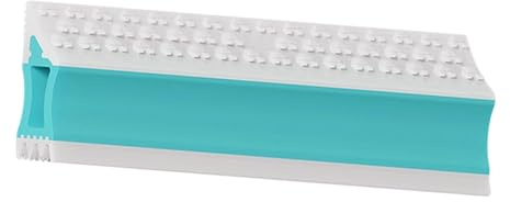 SiaBiced Éliminateur de Poils D'animaux, Anti-peluches, Grattoir à Tapis, Brosse à Tissus D'ameublement En Matériau PP Robuste pour Un Nettoyage En Dou, Bleu, 25 Cm X 7 Cm X 2.8
