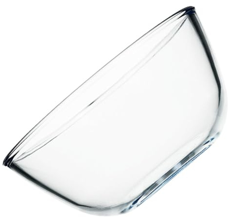 UTHCLO Insalatiera in Vetro Trasparente Grande Per Insalata Frutta e Dessert Resistente Elegante e Facile Da Pulire Adatta Microonde e Uso Quotidiano