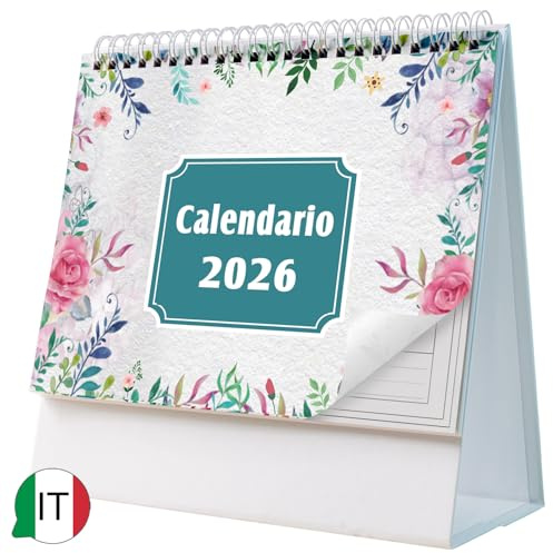 AEYAKA Calendario da Tavolo 2026 Calendario Novembre 2025 a Dicembre 2026, 20 x 20.5 cm, Italiano A06
