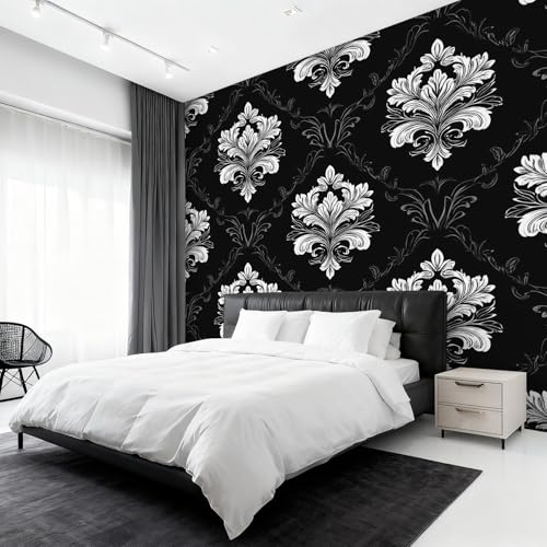 Genérico Papel Pintado Damasco Barroco, Papel Pintado Pared Floral Vintage Rococó de Decorativos del Hogar, para Salon Dormitorio Decoracion Pared, 308x220cm D&O100