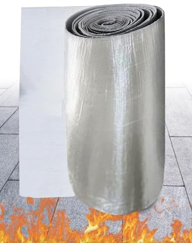 Tela ignífuga de fibra cerámica 1260 °C, manta aislante de alta temperatura for puertas de hornos, estufas de leña, fraguas y hornos de pizza.(50x50cm,0.5cm/0.2in)