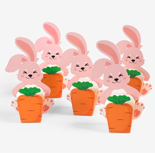 Geschenkboxen Süßigkeiten Ostern, 20 Stück Papier Osterdeko Geschenkboxen zum Befüllen, Ostern Verpackung Süßigkeiten Schokolade Box, Osterhasen Ostereier Geschenkbox für Basteln Ostergeschenke