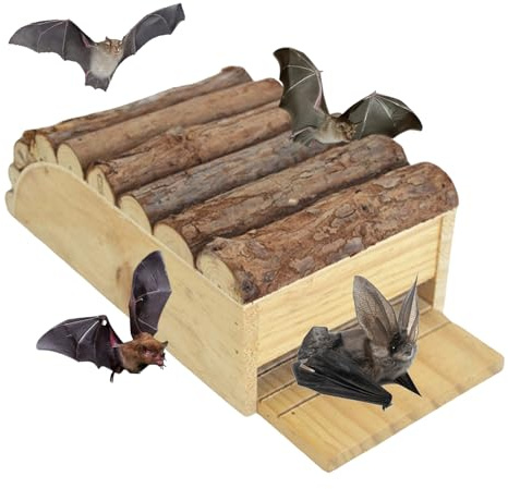 Perchoirs de Chauves-Souris – Maison de chiroptères à Montage sur Arbre de 60 cm, abri faunique de Style Grotte | Habitat de frappeur Durable pour Jardin, Cour, Ferme, Patio, Parc, Grange, vign