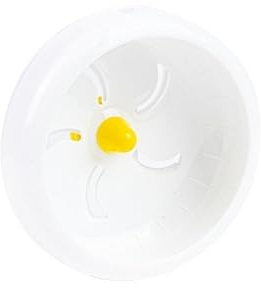 Hamsterhjul löparleksak 3 storlekar tyst litet husdjur roterande sport hjulbur tillbehör för husdjur (vit-NO stativ, 18 cm)