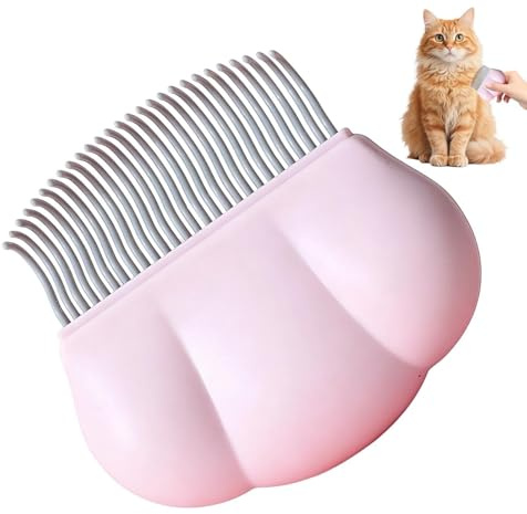Massagebürste - Katzenbürste | Haustièr Massagebürste für Katzen zur | Fellpflege, Sanft Effizient Universell Tragbar aus ABS, 9x9cm Reinigungstool für Lose Haare