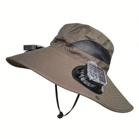Sombrero con Ventilador Solar Dual, Transpirable, 3 Velocidades,