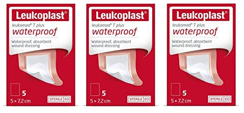 Leukoplast Leukomed T Plus wasserdichte Wundkompressen, weich, bequem, wasserdicht, 3 Stück