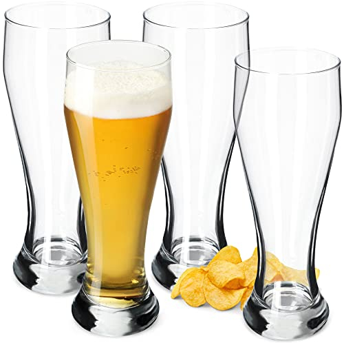 KADAX Juego de vasos de cerveza de cristal, tulipanes de cerveza, vasos de trigo para cerveza oscura y clara, vasos de cerveza artesanales