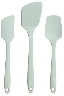 GIR: Get It Right Silicone Utensils Set of 3 - Non-Stick Heat Resistant - Silicone Spatula, Spatula & Spoon - Mint