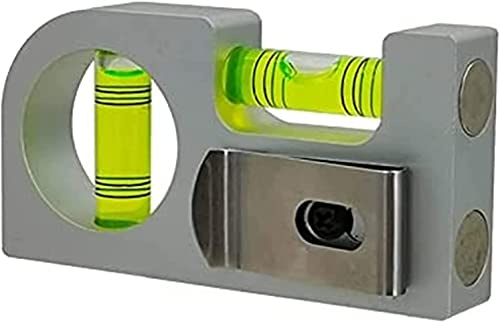 Mini bulle horizontale portable, niveau de coque en alliage d'aluminium, avec niveau magnétique, avec clip portable, bulle horizontale