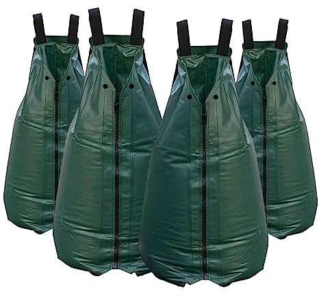 4 X Robuster Bewässerungssack 75 Liter Bewässerungsbeutel für Bäume Baumbewässerungsbeutel Wassersack Baumbewässerung Baumsack zur Bewässerung aus UV beständigem PVC Planzunterstützung für Sommer