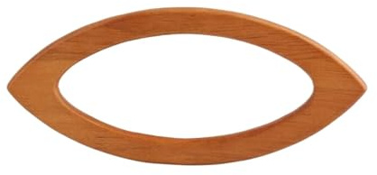 LNNXSZ Manici per Borse Uncinetto 2 Manici a Forma di D in Legno massello, Borsa Intrecciata in Rovere, Borsa da Spiaggia in Lana all'Uncinetto(19.5x9cm Brown2)