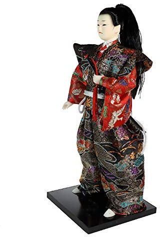 lachineuse Japanische Puppe aus Samurai-Kimono – traditionelle asiatische Puppe 30 cm – japanische Dekoration im Wohnzimmer – Figur Geisha – handgefertigt – Deko für Haus Asien Japan