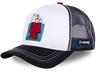 Capslab Snoopy Peanuts Blanco Negro Gorra de Camionero