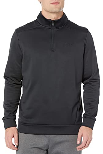Under Armour Men's ArmourFleece 1/4 Zip, (001) Black / / Black, Large