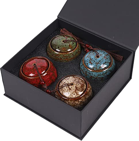 Youdear Service Urne funéraire pour cendres humaines de 6 cm fabriquée à la main - Belle petite urne souvenir - Mini urne en céramique - Peut contenir environ 70 cm3 cendres - Urne pour chien et chat