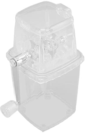 Eiscrusher Maschine Manueller Eiszerkleinerer Tragbarer Eiszerkleinerer Handkurbel Eiszerkleinerer Eisrasierer(Transparent)