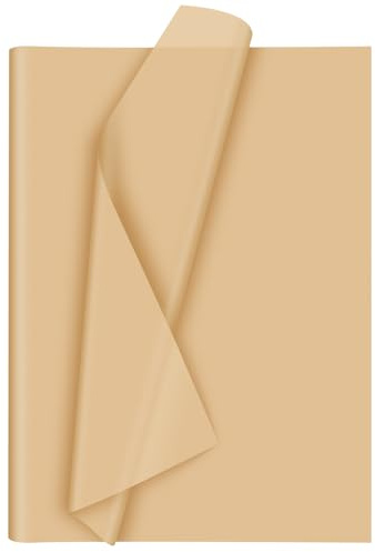 Morcheiong 60 fogli di carta velina kraft marrone, carta da regalo, carta per confezioni regalo artistiche, carta velina per confezioni regalo in massa, carta per confezioni regalo per arte e