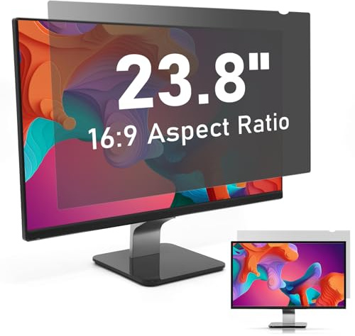 SOPPY 23.8 inch Computer Privacy Screen Filter for 16:9 Widescreen Display, PC Privacy Screen Filter, Anti Spy Anti-Glare Blue Light Blocking Screen Protector Film (WxH: 528mmx297mm)