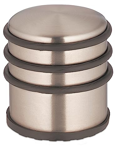 Relaxdays 2 x Türstopper, aus Edelstahl, H x D: 7,5 x 7 cm, hoch & schwer, rutschfest, Türzuschlagbremse mit Gummiring, Bronze