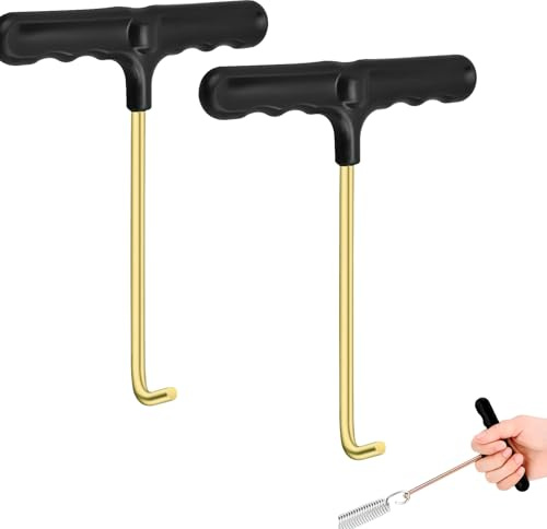 2 Stück Trampolin Federspanner, Trampolin Werkzeug T-Haken, Trampolin Werkzeuge Metall, Federspanner Trampolin, Trampolin Federspanner T Haken, Federhaken, für Springen Trampolin Federzug