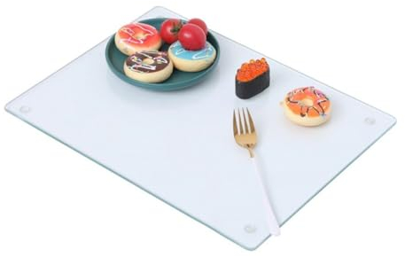 Huamengyuan Kunststoff Schneidebretter Cutting Board für die Küche Arbeitsplatte mit Gummifüßen Rutschfest Hackblock Transparenter Schneidebretter Für Gemüse und Andere Lebensmittel