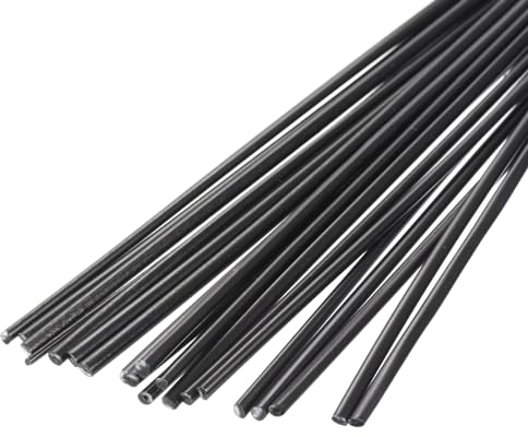 sourcing map 20pcs 8 Inch Plastic Welding Rods PP Welding Strips Welder Rods for Plastic Welder,Car Bumper, Kayak Repair, Black