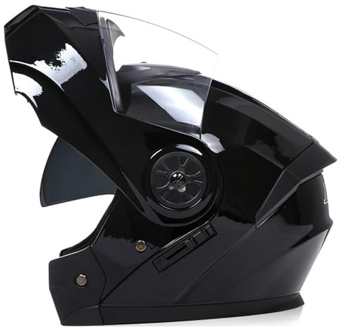 Modular Integrado Casco Moto Cascos Integrales,Casco Abatible con Doble Visera Cascos Integrales ECE Homologado Casco Modular Integrado para Adultos Mujeres Y Hombres I1,L=59-60CM