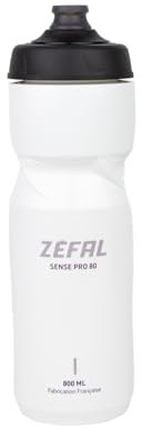 ZEFAL Sense Pro 80 - Borraccia per Bicicletta e Sport - Borraccia Bici Premium e Impermeabile - Bianco, 800ml, 85g