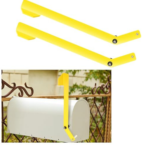 Yaocom 2 Sets Mailbox Alert Flag for Delivered Mail Mailbox Delivery Notification Alert Signal Flag Replacement 16.4 Inch Aluminum Alarm Heavy Duty Accessories for Steel Metal Post-Mount