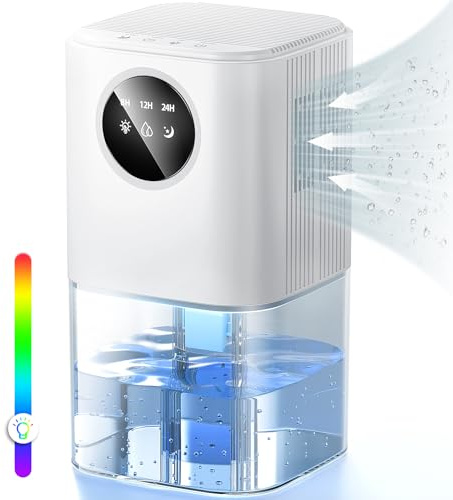 Luftentfeuchter Elektrisch, 1800ML Entfeuchter Leise, Raumentfeuchter Luftentfeuchter Klein, 8/12/24 Stunden Timer mit Funktion Abtauen & Schlafmodus, Dehumidifier for Home Badezimmer Bathroom