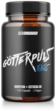 OS NUTRITION Götterpuls Fokus Kapseln mit Koffein und Citicolin – 120 Kapseln